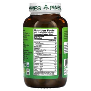 Pines International Wheat Grass 500 mg 500 Tablets 043952000032