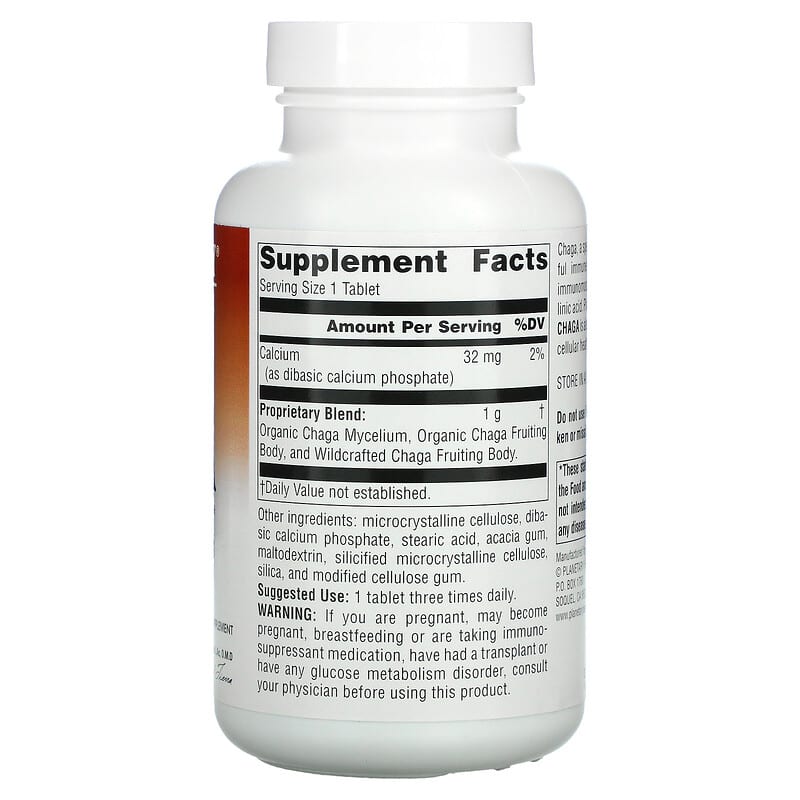 Planetary Herbals Full Spectrum Chaga 1.000 mg 120 Tablets 8 Thành phần vi chất Planetary Herbals Full Spectrum Chaga 1.000 mg 120 viên 021078106678