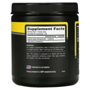 Primaforce AAKG Unflavored 8.8 oz (250 g) 811445020023