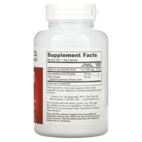 Protocol for Life Balance C-1000 Caps with Bioflavonoids & Rutin 120 Veg Capsules 707359106901