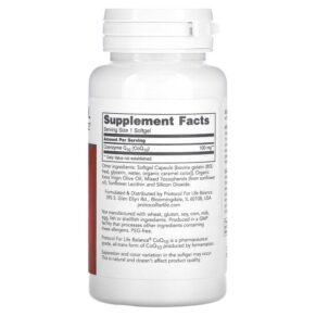Protocol for Life Balance CoQ10 100 mg 90 Softgels 3 Protocol for Life Balance CoQ10 100 mg 90 Softgels 707359132085