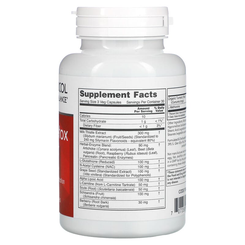 Protocol for Life Balance Liver Detox Support 90 Veg Capsules 8 Thành phần vi chất Protocol for Life Balance Liver Detox Support 90 viên 707359124486