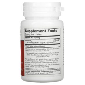 Protocol for Life Balance MK-7 Vitamin K2 160 mcg 60 Tablets 707359109933