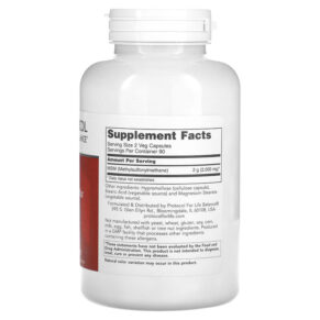 Protocol for Life Balance MSM 1.000 mg 180 Veg Capsules 707359121201