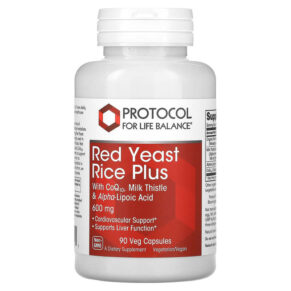 Protocol for Life Balance Red Yeast Rice Plus + CoQ10 Milk Thistle & Alpha-Lipoic Acid 600 mg 90 viên 707359133211