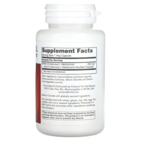 Protocol for Life Balance SAMe 200 mg 60 Veg Capsules 707359101272