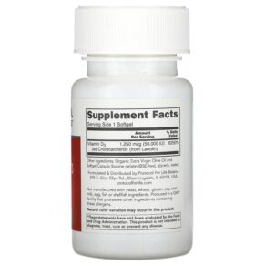 Protocol for Life Balance Vitamin D3 Clinical Potency 50.000 IU 50 Softgels 707359103788