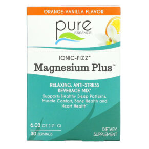 Pure Essence Ionic-Fizz Magnesium Plus Orange-Vanilla 30 Packets 0.2 oz (5.7 g) Each 659670034053