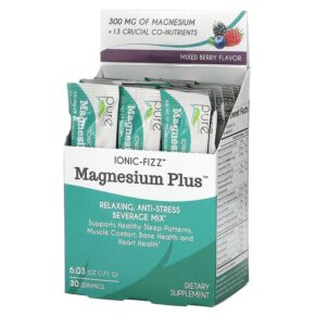 Pure Essence Magnesium Plus Relaxing Anti-Stress Beverage Mix Mixed Berry 6.03 oz (171 g) 659670035050