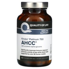 Quality of Life Labs Kinoko Platinum AHCC 750 mg 60 viên 812259003370