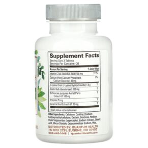 Quantum Health Super Lysine+ Immune Support 90 Tablets 046985001106