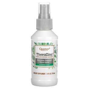 Quantum Health TheraZinc Immune Support Throat Spray Peppermint 4 fl oz (118 ml) 046985017053