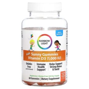Rainbow Light Kid's Sunny Vitamin D3 Assorted Fruit 1.000 IU 60 viên 021888204373