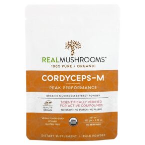 Real Mushrooms Cordyceps-M Organic Mushroom Extract Powder 2.12 oz (60 gm) 627843438748