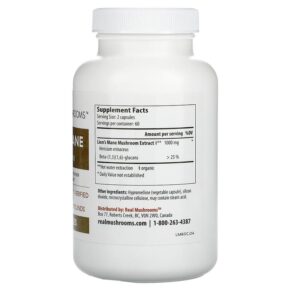 Real Mushrooms Lion's Mane Cognition 120 Capsules 628110068040