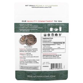 Real Mushrooms Turkey Tail Organic Mushroom Extract Powder 1.59 oz (45 gm) 628110068033