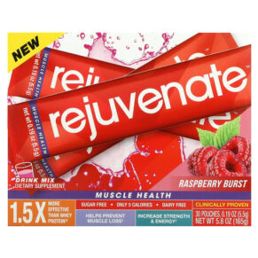 Rejuvenate Muscle Health Drink Mix Raspberry Burst 30 Pouches 0.19 oz (5.5 g) 629046503018