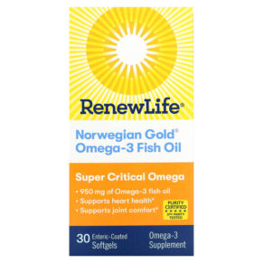 Renew Life Norwegian Gold Omega-3 Fish Oil 950 mg 30 viên 631257155542
