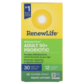 Renew Life Ultimate Flora Adult 50+ Probiotic 30 Billion Live Cultures 60 viên 631257121134