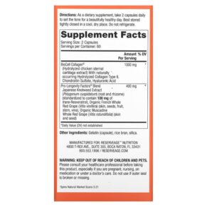 Reserveage Nutrition Collagen Booster 120 Capsules 094922372192
