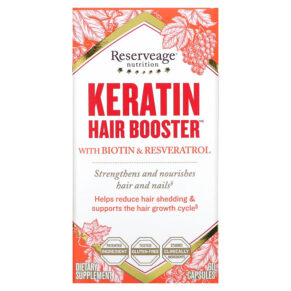 Reserveage Nutrition Keratin Hair Booster + Biotin & Resveratrol 60 viên 094922015709