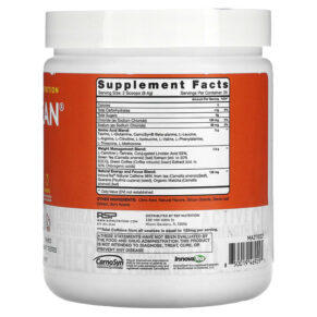 RSP Nutrition AminoLean 5 g Vegan Amino Acids + Anytime Energy Mango 8.29 oz (235 g) 850019469295