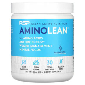 RSP Nutrition AminoLean Blue Raspberry 9.52 oz (270 g) 858491007370