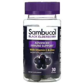 Sambucol Black Elderberry Advanced Immune Support + Vitamin C & Zinc 30 viên 896116001228