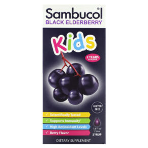 Sambucol Black Elderberry Syrup For Kids Berry Flavor 7.8 fl oz (230 ml) 896116001211