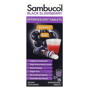 Sambucol Black Elderberry + Vitamin C & Zinc 15 Effervescent viên 896116001297