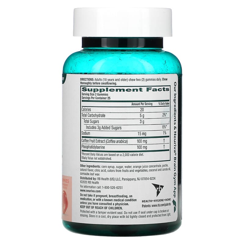 Schiff Neuriva Brain Performance Original Strawberry 50 Gummies 8 Thành phần vi chất Schiff Neuriva Brain Performance Original Strawberry 50 viên 647865195009