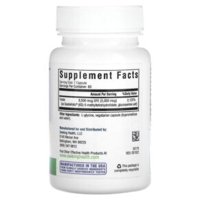 Seeking Health L-5-MTHF L-Methylfolate 8.500 mcg DFE 60 Vegetarian Capsules 810007521794