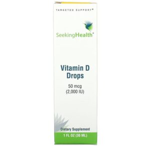 Seeking Health Vitamin D Drops 50 mcg (2.000 IU) 1 fl oz (30 ml) 810007521336
