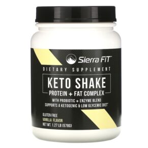 Sierra Fit Keto Shake Vanilla Flavor 1.27 lbs (578 g) 898220016372