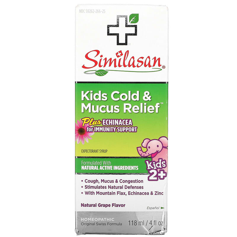 Similasan Kids Cold & Mucus Relief Kids 2+ Natural Grape 4 fl oz (118 ml) 1 Similasan Kids Cold & Mucus Relief Kids 2+ Natural Grape 4 fl oz (118 ml) 094841256153