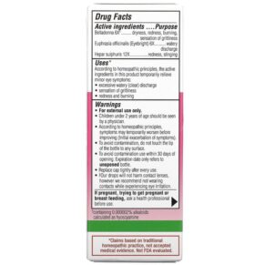 Similasan Pink Eye Relief Sterile Eye Drops 0.33 fl oz (10 ml) 094841300344