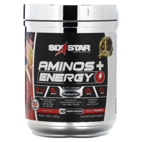 Six Star Elite Series Aminos + Energy Fruit Punch 7.29 oz (207 g) 631656711554