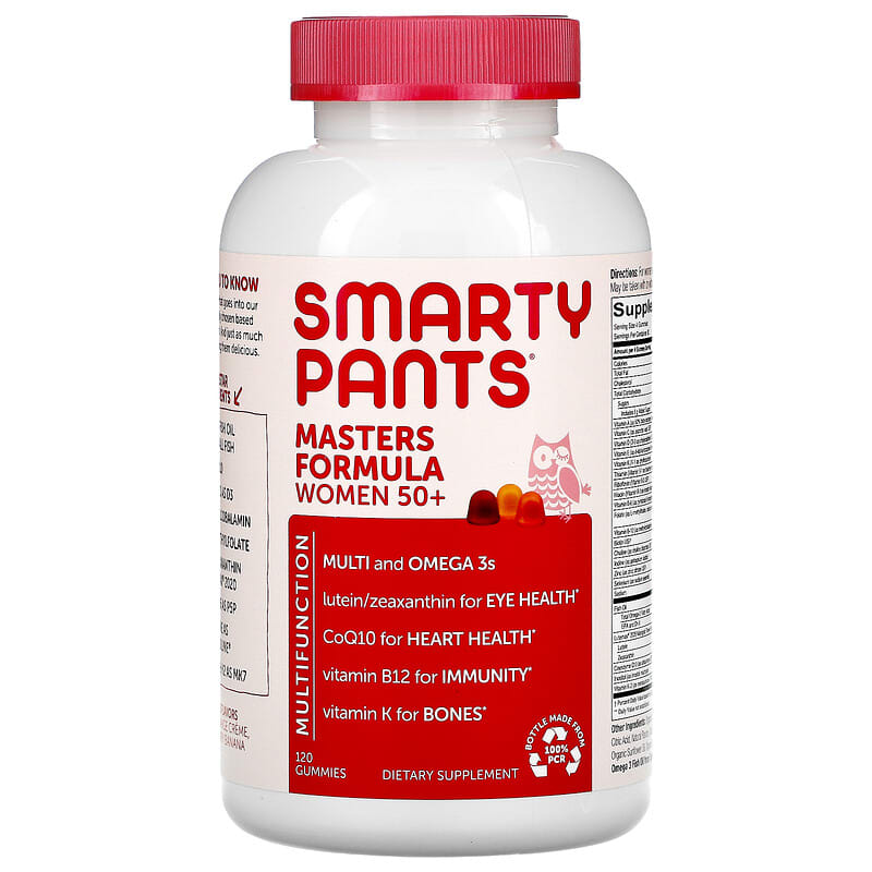 SmartyPants Masters Formula Women 50+ Blueberry Orange Creme and Strawberry Banana 120 Gummies 1 SmartyPants Masters Formula Women 50+ Blueberry Orange Creme & Strawberry Banana 120 viên 817053020615