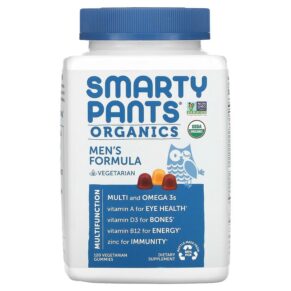 SmartyPants Organics Men's Formula Raspberry Orange & Cherry 120 viên 817053020820
