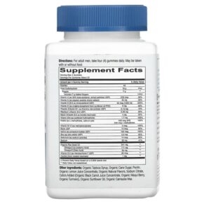 SmartyPants Organics Men's Formula Raspberry Orange and Cherry 90 Vegetarian Gummies 817053020974