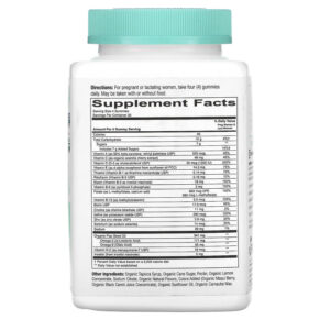 SmartyPants Organics Prenatal Formula Grape Blueberry and Mixed Berry 120 Vegetarian Gummies 817053020806