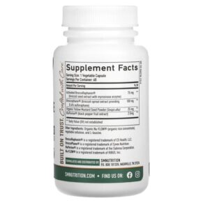 SMNutrition Activated Sulforaphane Complex with Myrosinase & Mustard Seed 60 Capsules 850005458166