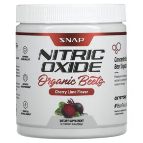 Snap Supplements Nitric Oxide Organic Beets Cherry Lime 8.8 oz (250 g) 850039253003