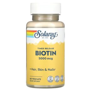 Solaray Biotin 5.000 mcg 60 viên 076280435467