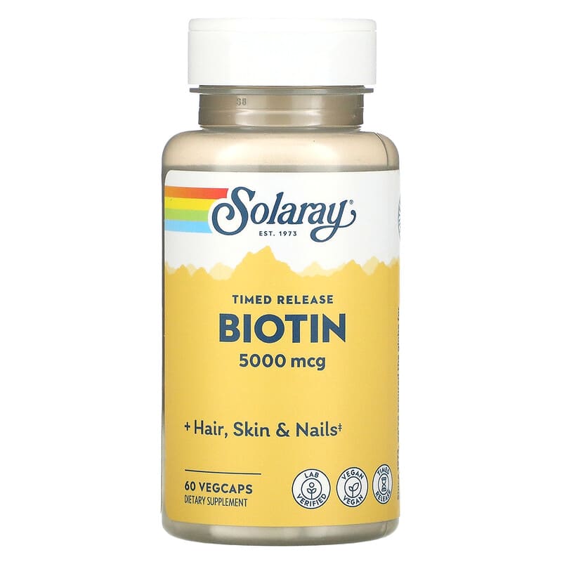 Solaray Biotin 5.000 mcg 60 VegCaps 1 Solaray Biotin 5.000 mcg 60 viên 076280435467