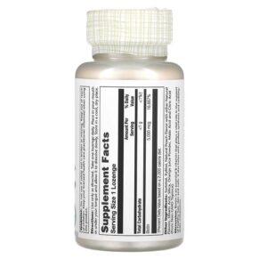 Solaray Biotin Lozenge Natural Peach Strawberry Banana 5.000 mcg 60 Lozenges 076280435450