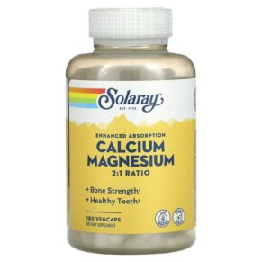 Solaray Calcium Magnesium 2:1 Ratio 180 viên 076280045314