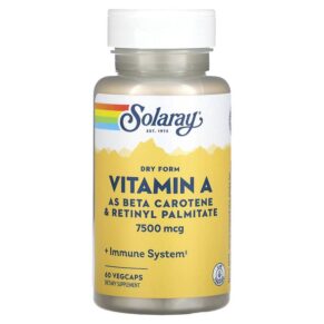 Solaray Dry Form Vitamin A 7.500 mcg 60 viên 076280041309