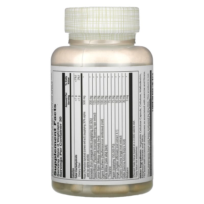 Solaray Extra-Strength IbuActin PM 90 VegCaps 8 Thành phần vi chất Solaray Extra-Strength IbuActin PM 90 viên 076280175608
