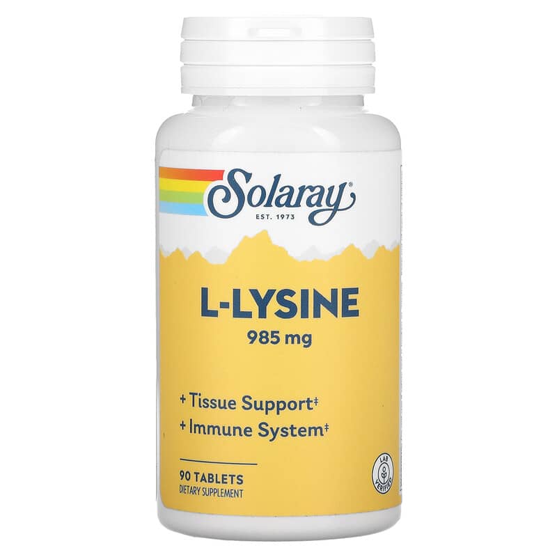 Solaray L-Lysine 333 mg 90 Tablets 1 Solaray L-Lysine 333 mg 90 viên 076280048605